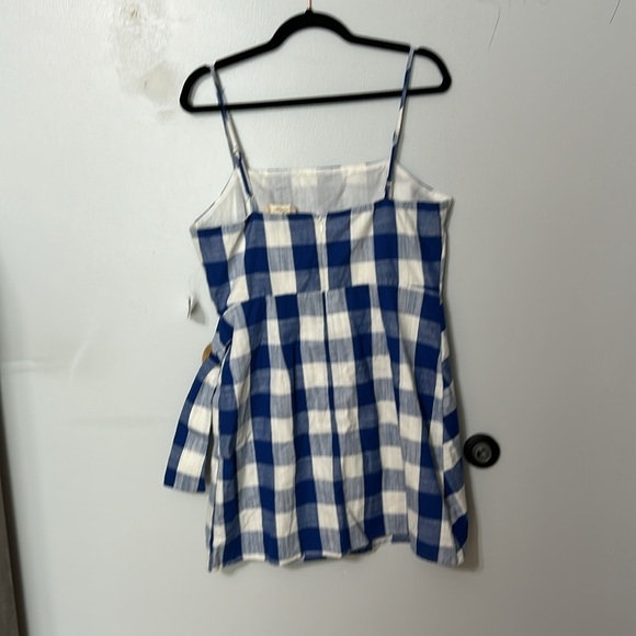 Alter’D State Linen Blue Gingham Dress Size Large - Picture 5 of 7